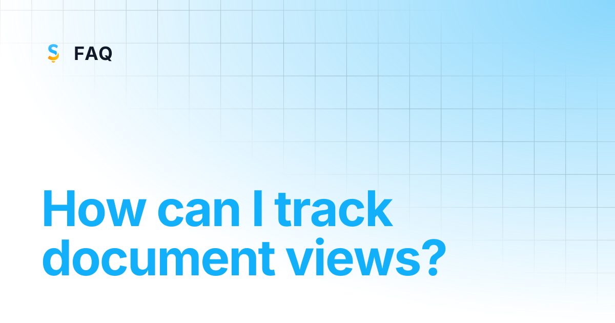 How do I track document views? | FAQ