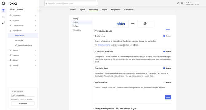 Provisioning options