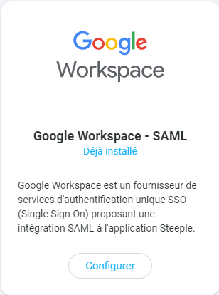 configuration de google workspace