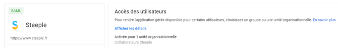 gestion des acces a l'application steeple