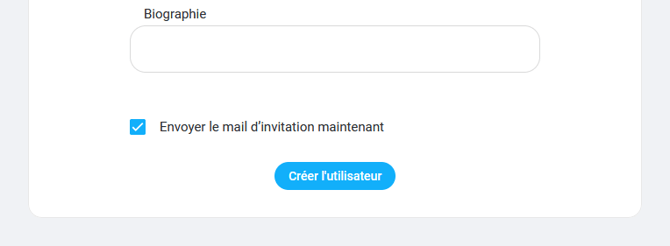 Envoyer l'invitation plus tard